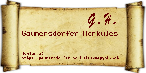 Gaunersdorfer Herkules névjegykártya